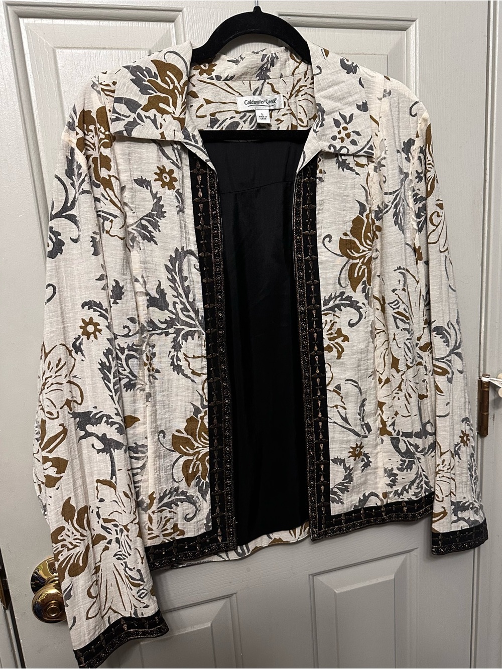 Coldwater Creek light weight open front jacket L